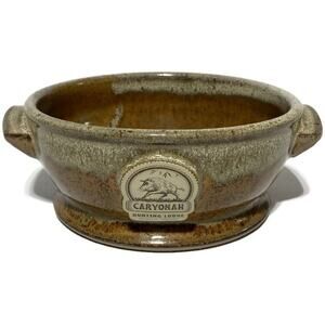 Caryonah Hunting Lodge Stoneware Bowl 6 x 2.5 Brown Sunset Hill Made in the USA